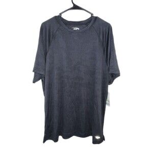 Men's MTA Sport Athletic Performance Short Sleeve Shirt Black Large